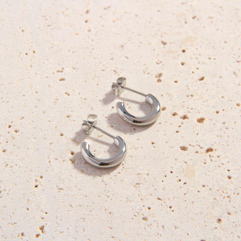 Mini Cali Silver Hoops - Cali Tiger