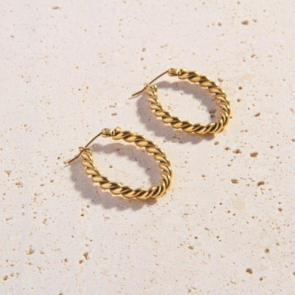 Oval Mia Hoops - Cali Tiger