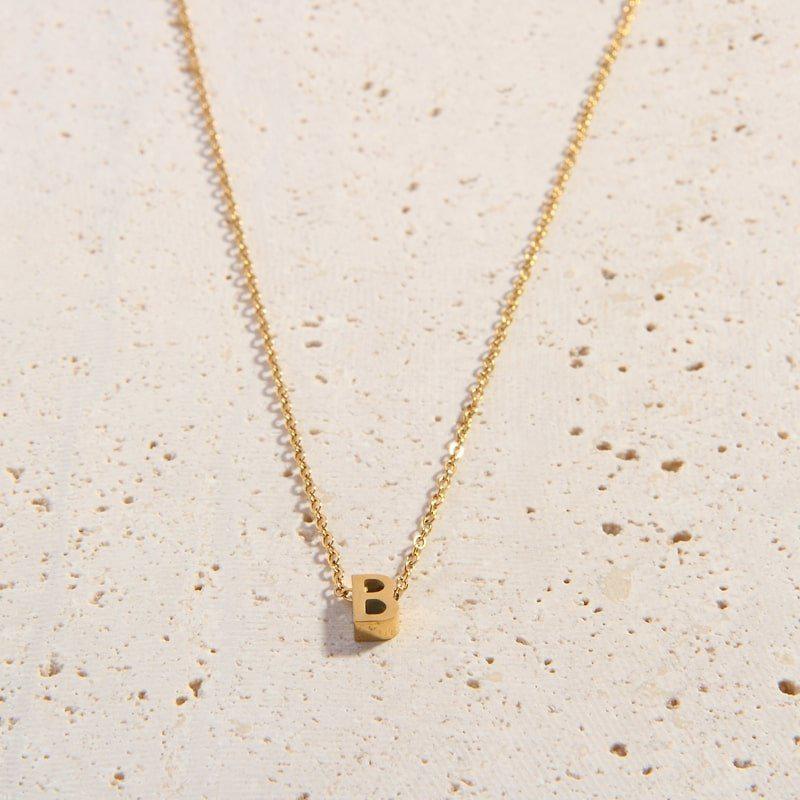 Cali Tiger 18K Gold Platted Letter B Necklace